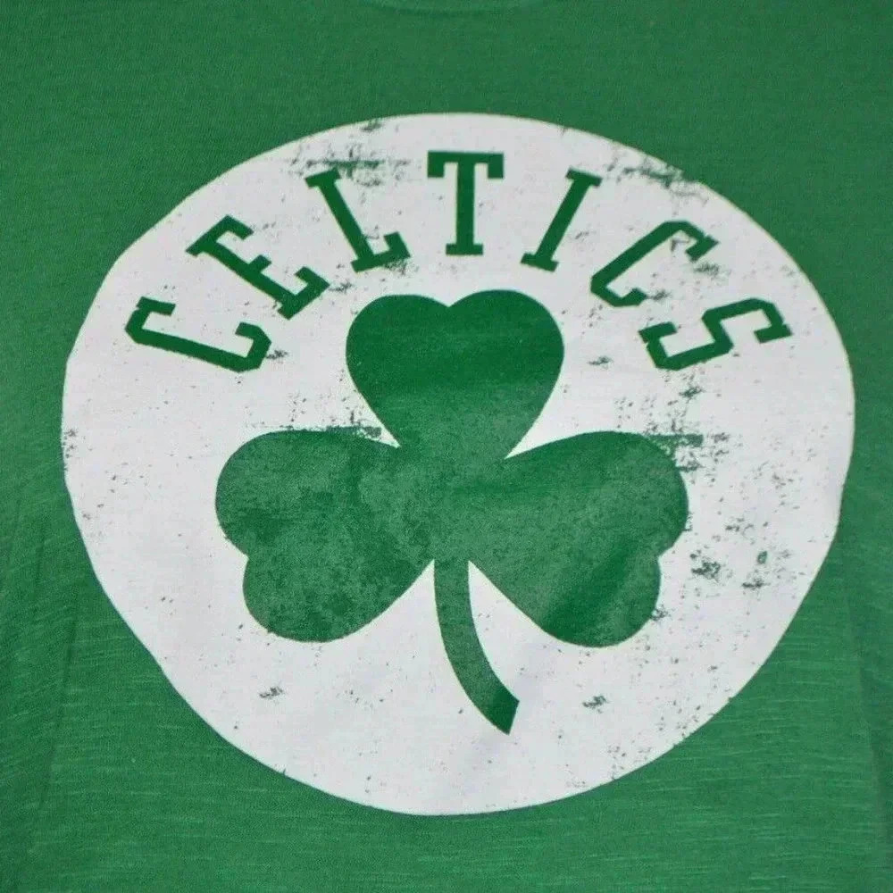 CELTICS NBA Green White Shamrock Youth Large 14/16